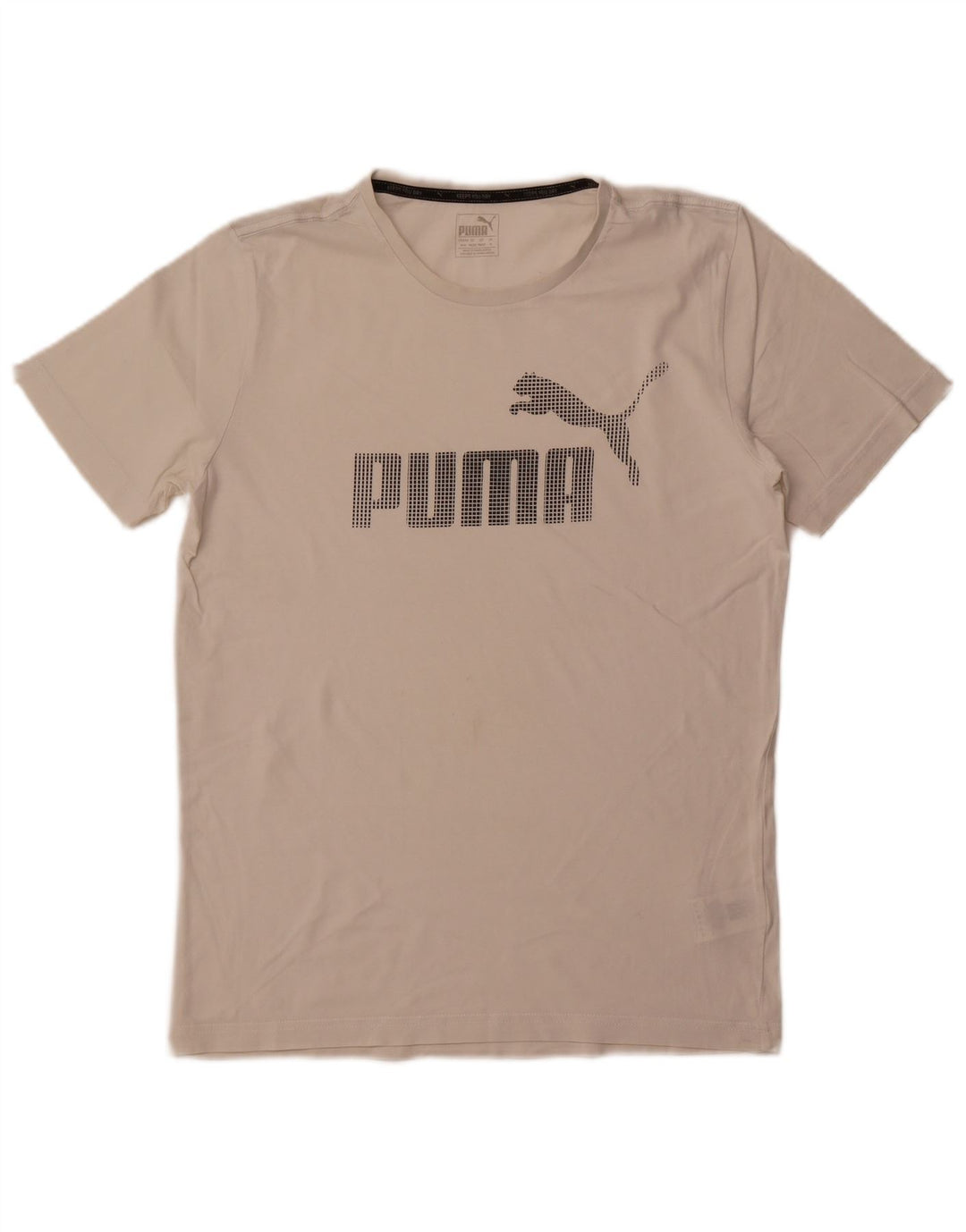 T-shirt grafica da uomo Puma Top in cotone bianco medio