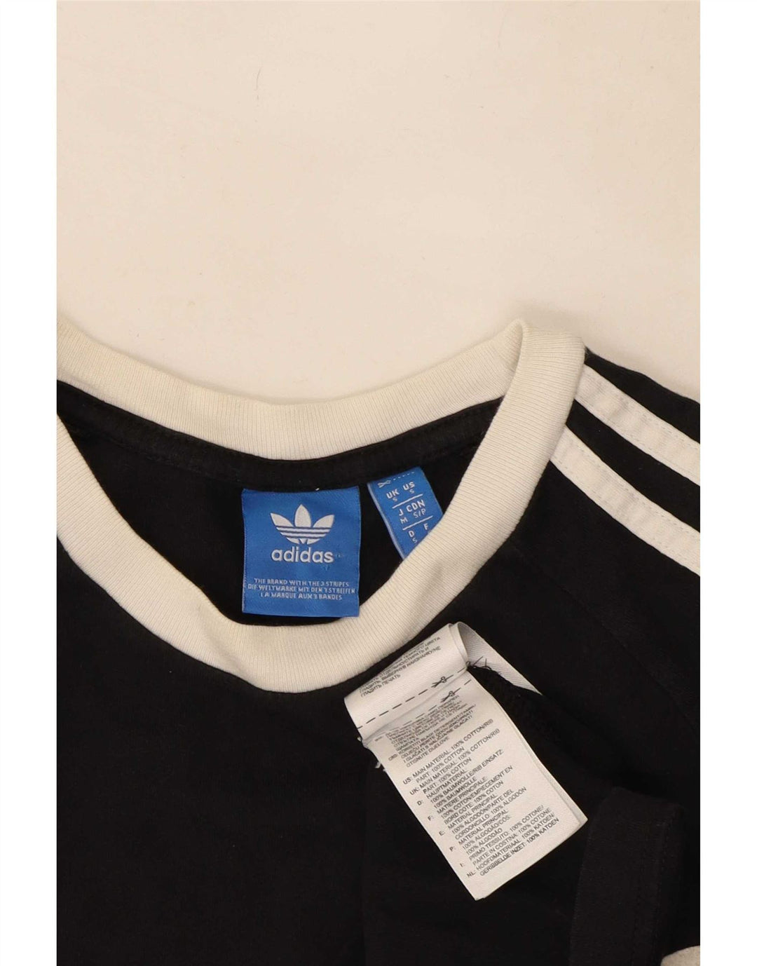 T-shirt Adidas da uomo Top Small in cotone nero