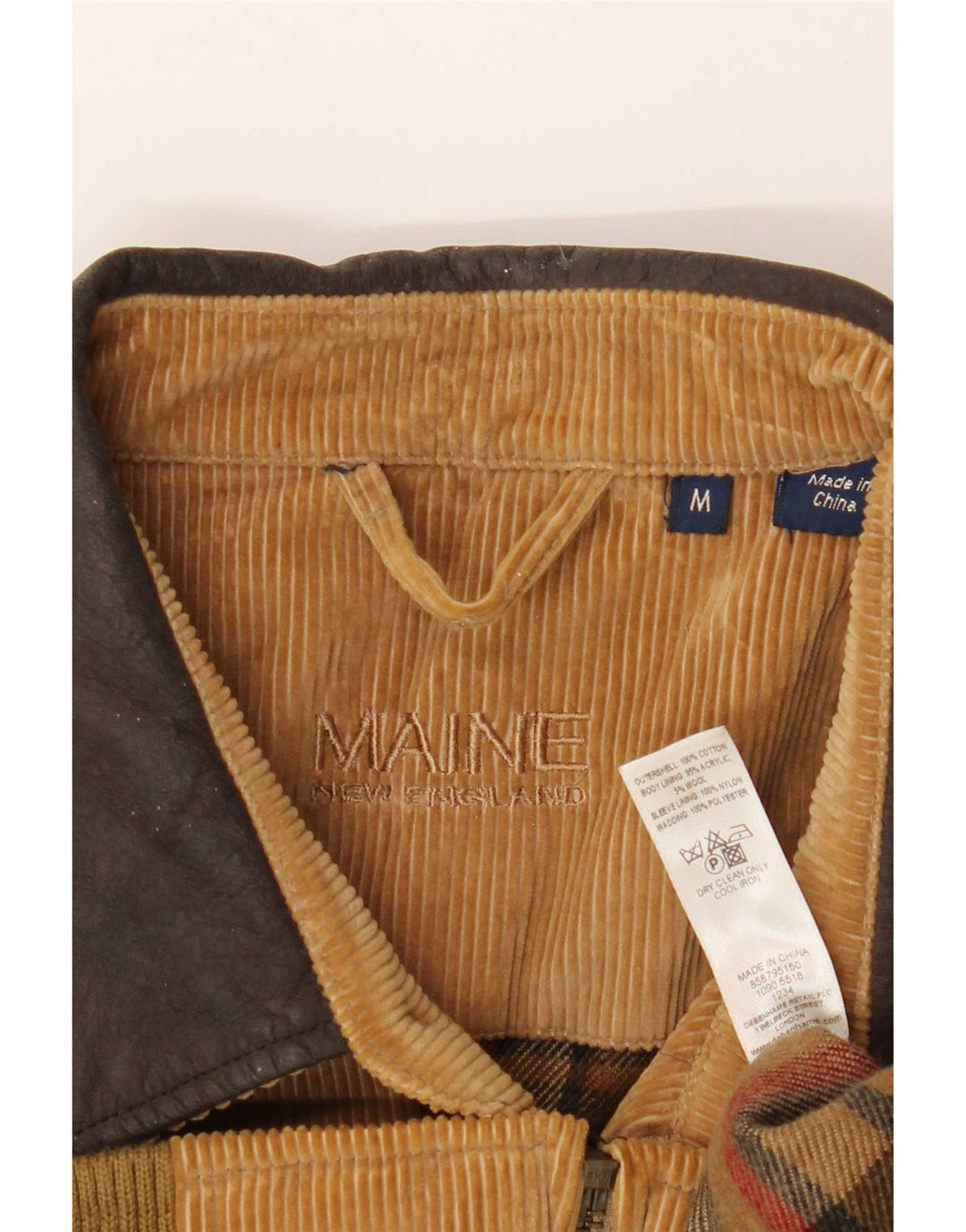 Giacca da uomo in velluto a coste Maine UK 38 Cotone color block marrone medio