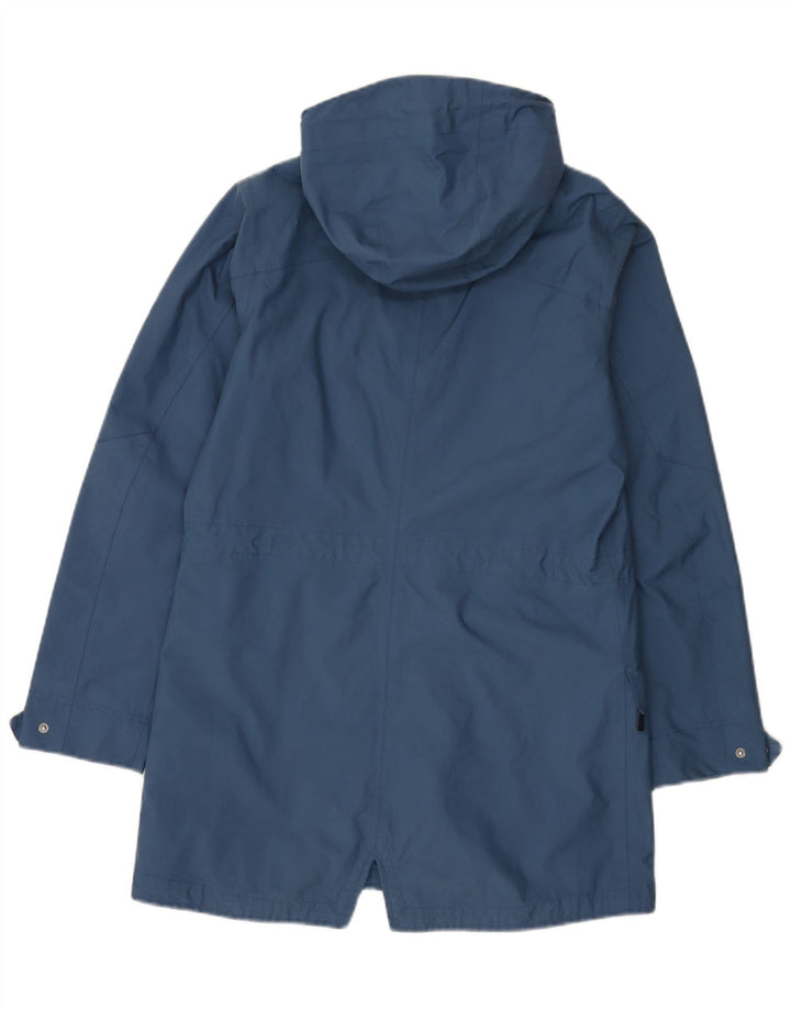 Impermeabile oversize con cappuccio da donna Jack Wolfskin UK 8/10 Small Blu Poliammide