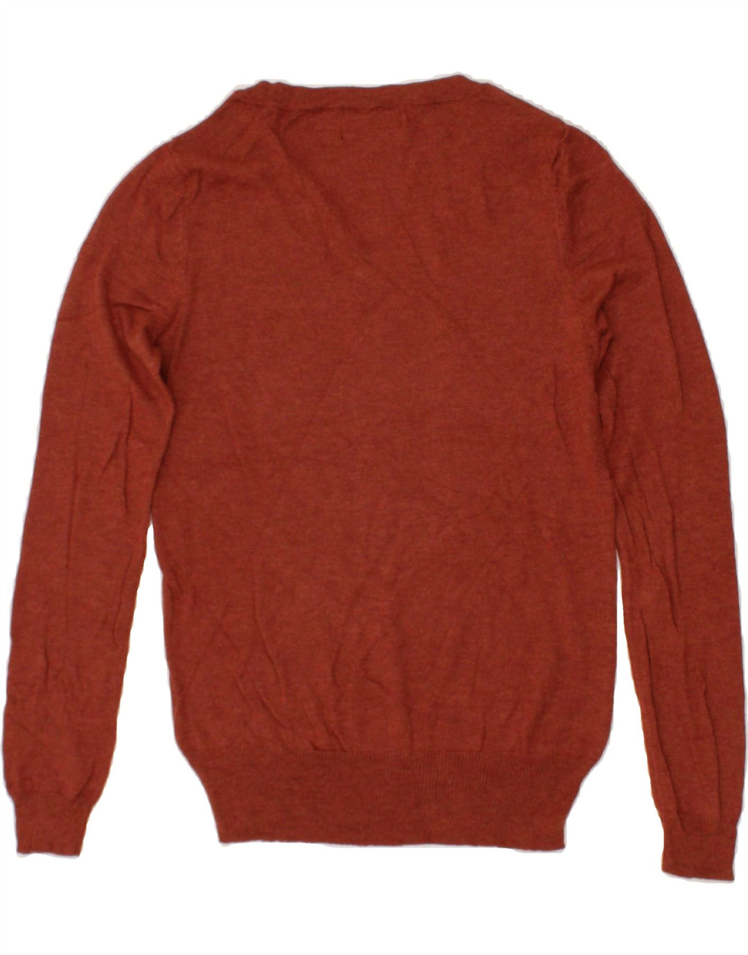 MOSSIMO Womens V-Neck Jumper Sweater UK 10 Small Maroon Nylon Vintage Mossimo and Second-Hand Mossimo from Messina Hembry 