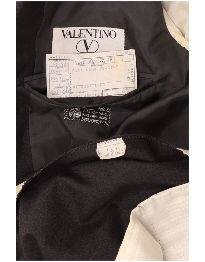 VALENTINO Abito 2 Pezzi Doppio Petto Uomo IT 50 Large W34 L30 Grigio
