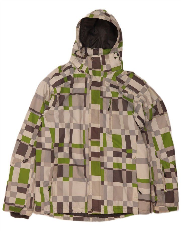 Giacca da sci con cappuccio da uomo Tog 24 UK 38 Beige medio geometrico