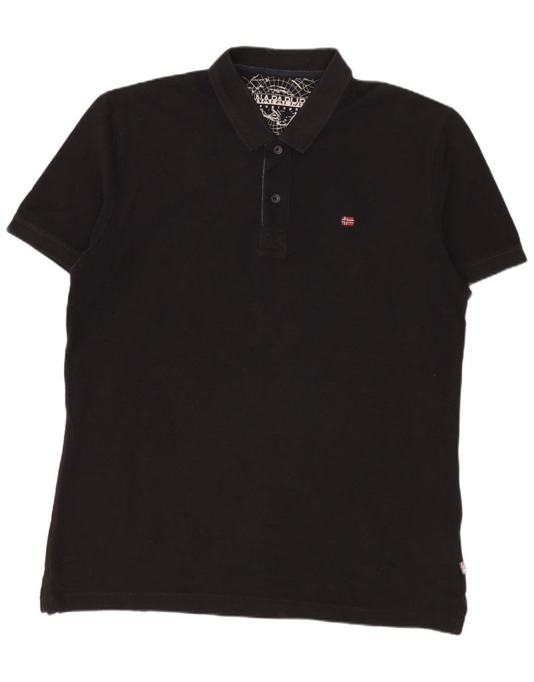 Polo da uomo Napapijri grande in cotone nero