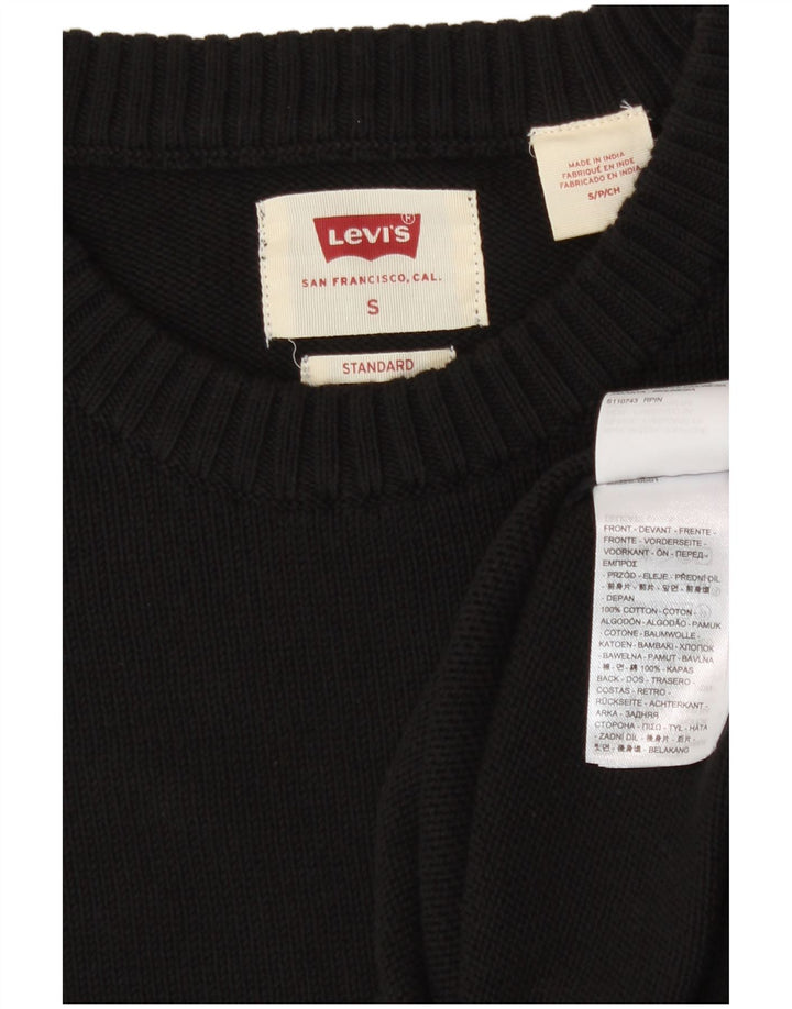 Maglione maglione girocollo standard da uomo Levi's piccolo in cotone nero
