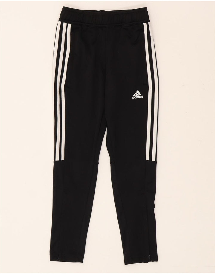 Pantaloni della tuta da ragazzo Adidas 7-8 anni in poliestere nero