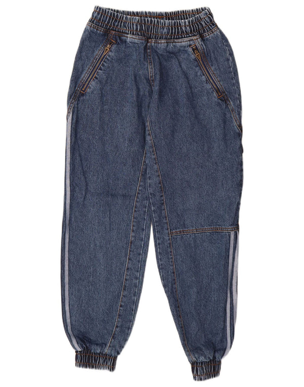 Adidas Donna Ivy Park Cargo Joggers Jeans larghi XS W25 L29 Cotone blu