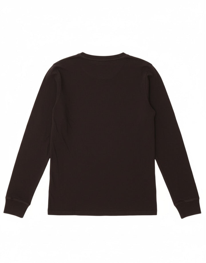 SUPERDRY Mens Top Long Sleeve Medium Black Cotton