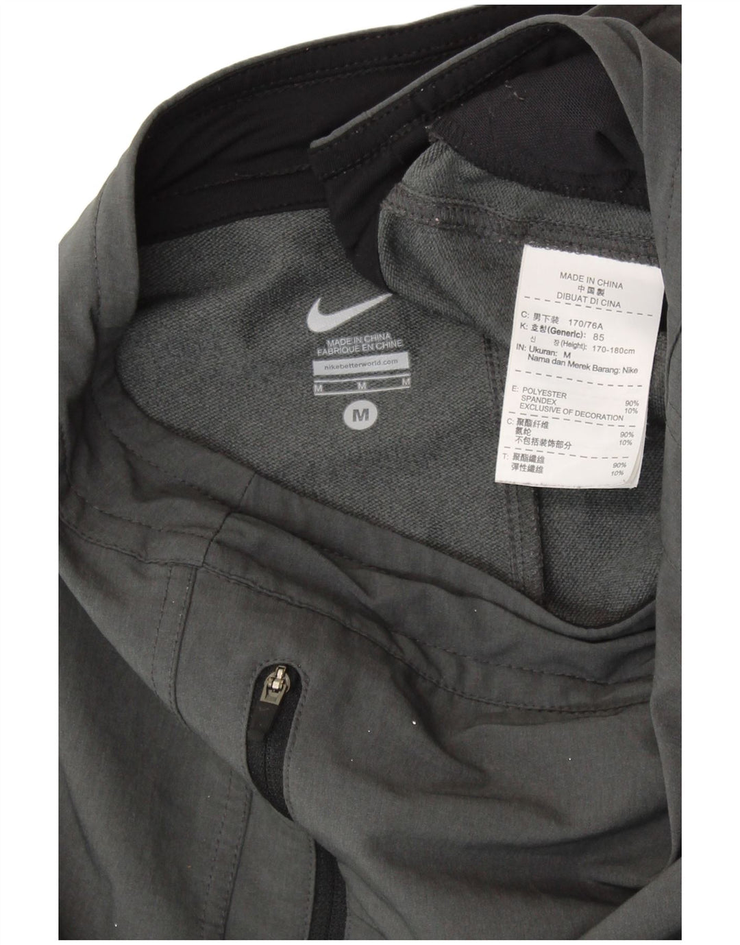 Pantaloni da tuta da uomo NIKE in poliestere grigio medio