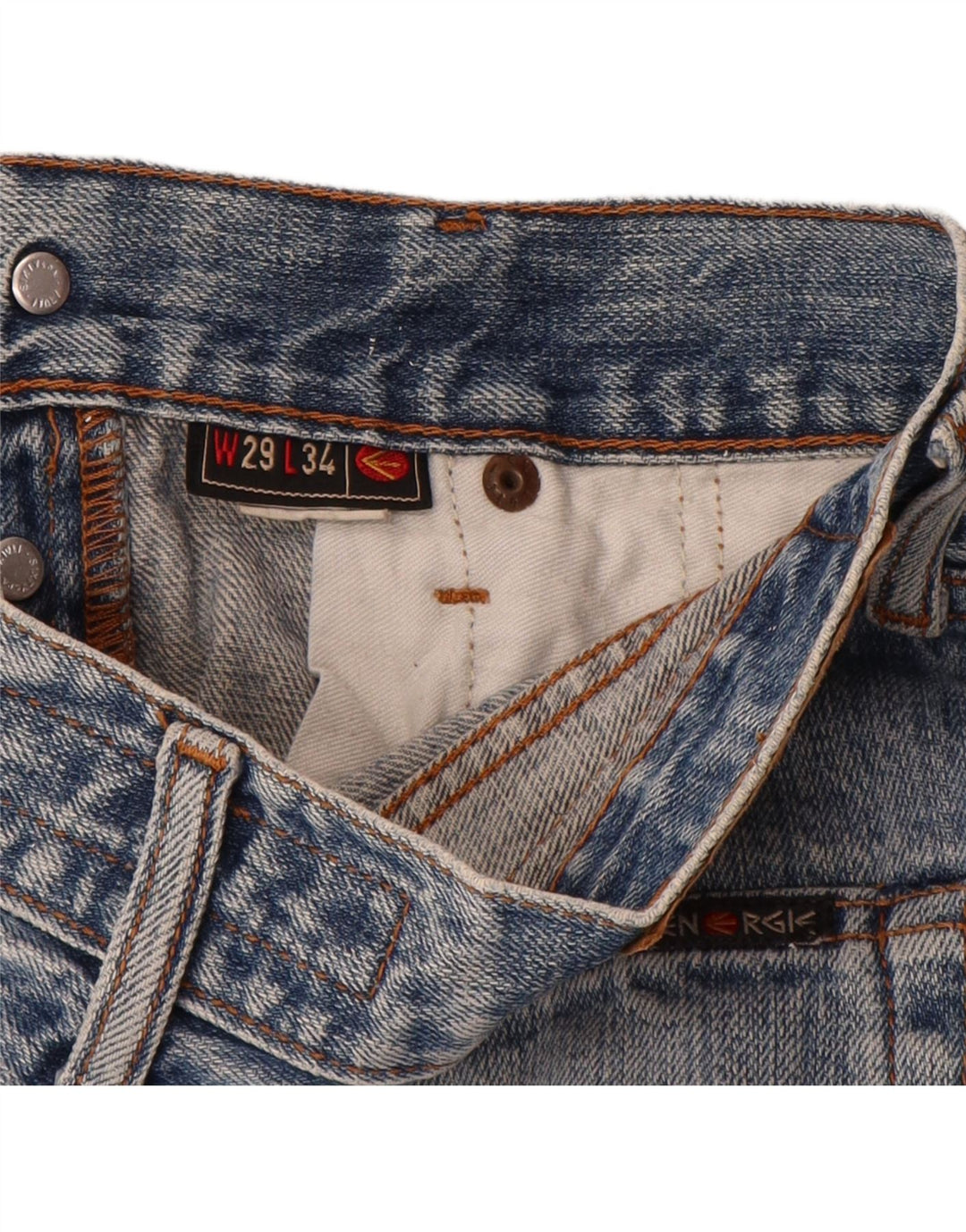 Jeans dritti da uomo ENERGIE W29 L34 cotone blu