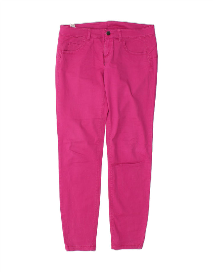 BENETTON Womens Slim Jeans UK 12 Medium W30 L30 Pink Cotton Vintage Benetton and Second-Hand Benetton from Messina Hembry 
