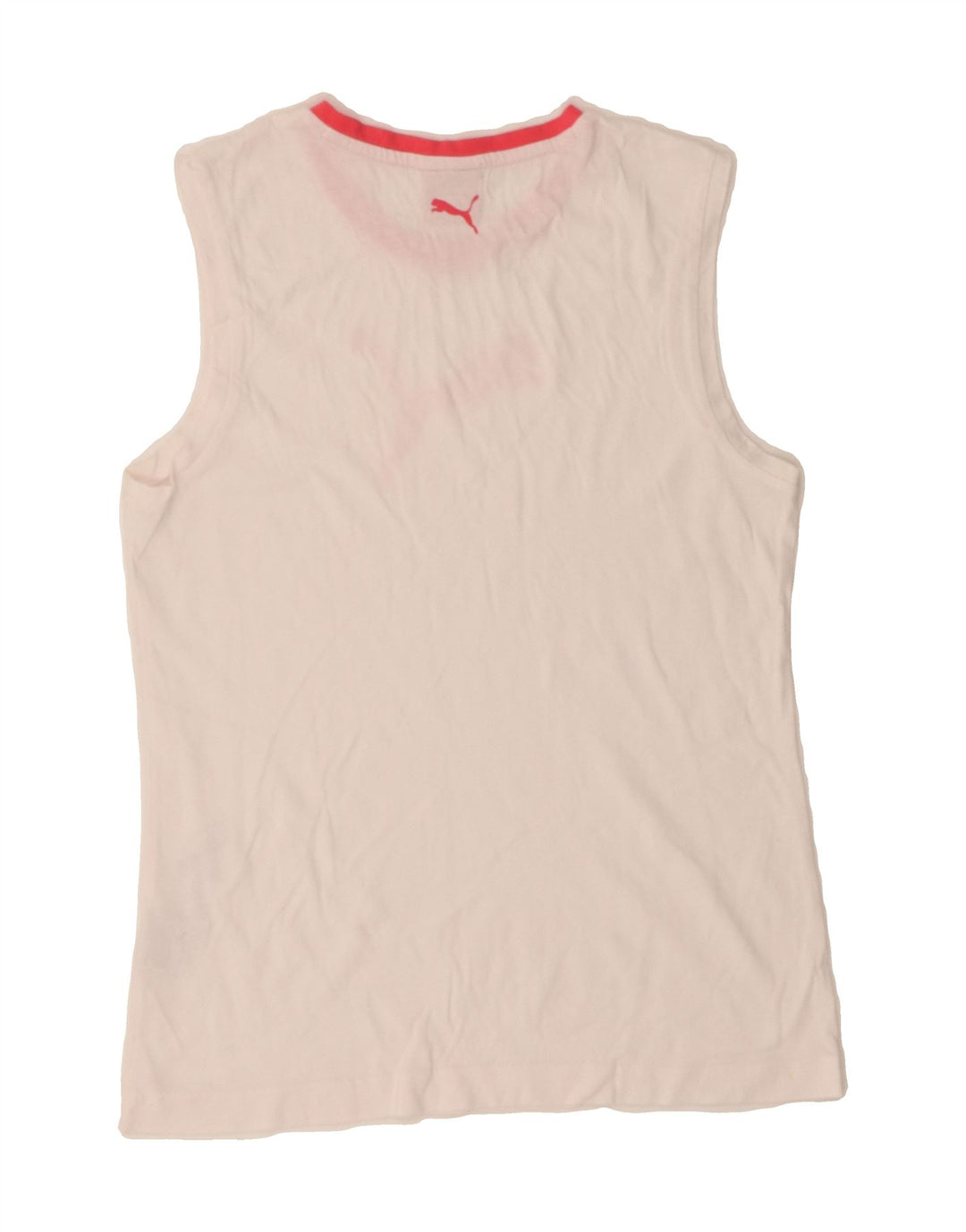 PUMA Girls Graphic Vest Top 13-14 Years White Vintage Puma and Second-Hand Puma from Messina Hembry 