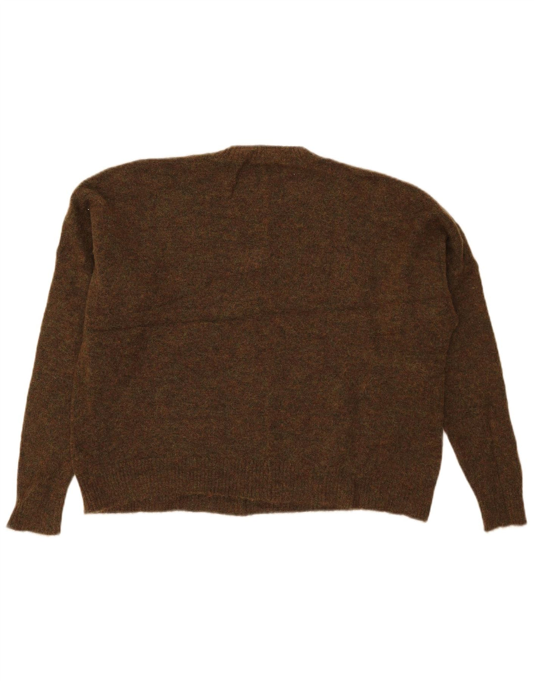 Maglione corto girocollo da donna Marks & Spencer UK 16 grande cachi