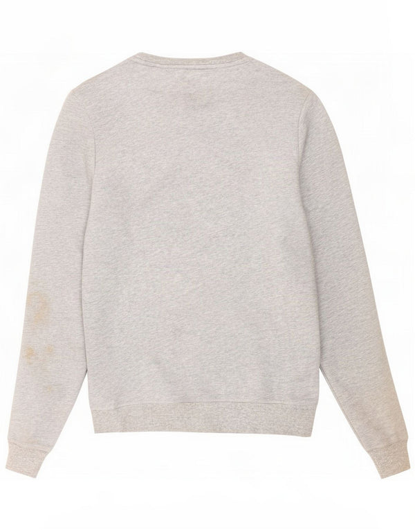 Tommy Hilfiger Uomo Felpa con grafica Maglione Small Grigio Colourblock Cotton