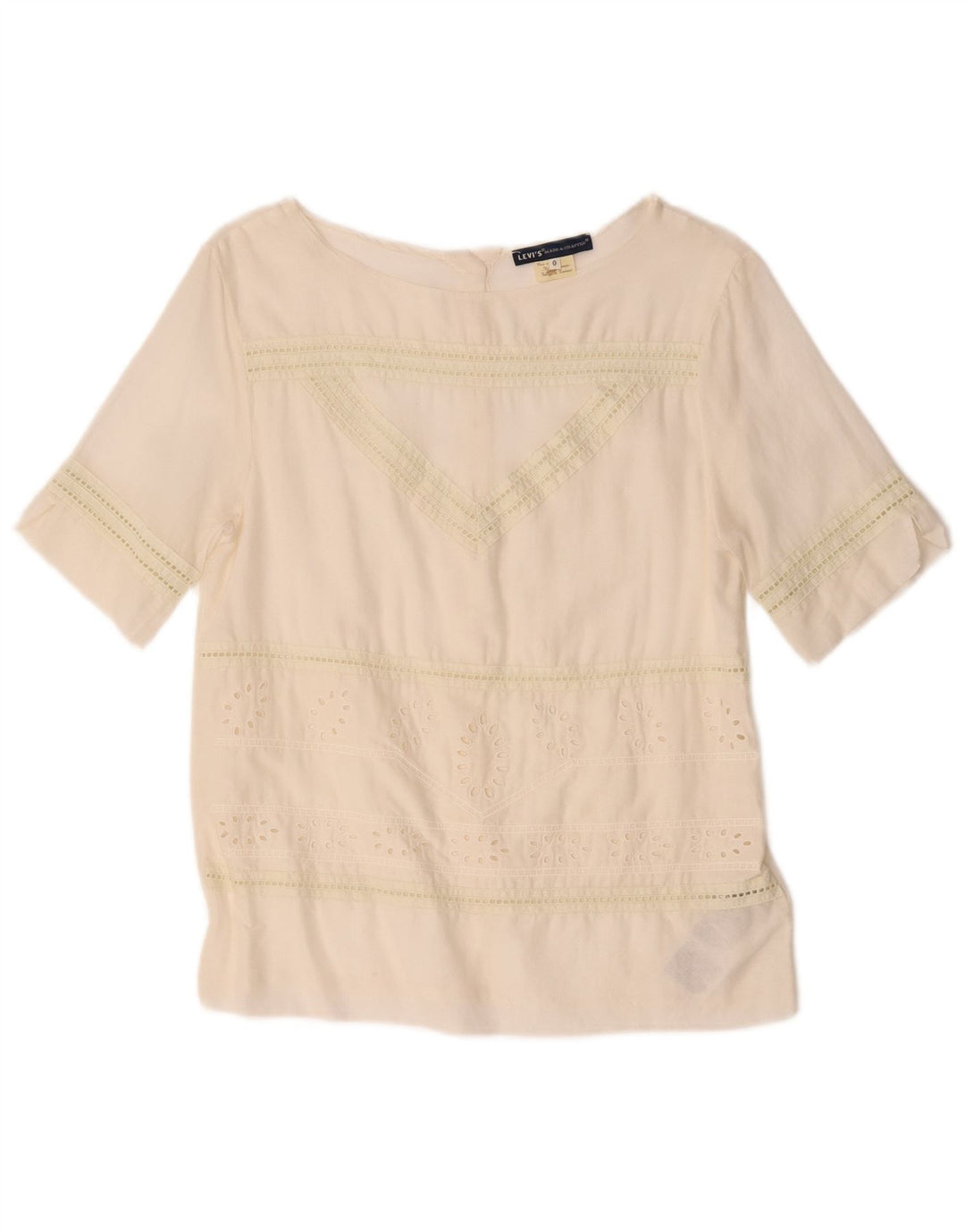 Camicetta oversize a maniche corte da donna Levi's US 0 XS a righe bianche