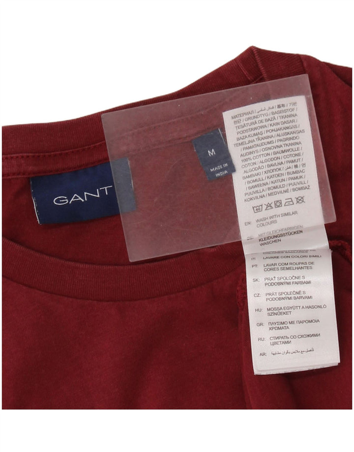 T-shirt da donna Gant Top in cotone bordeaux medio