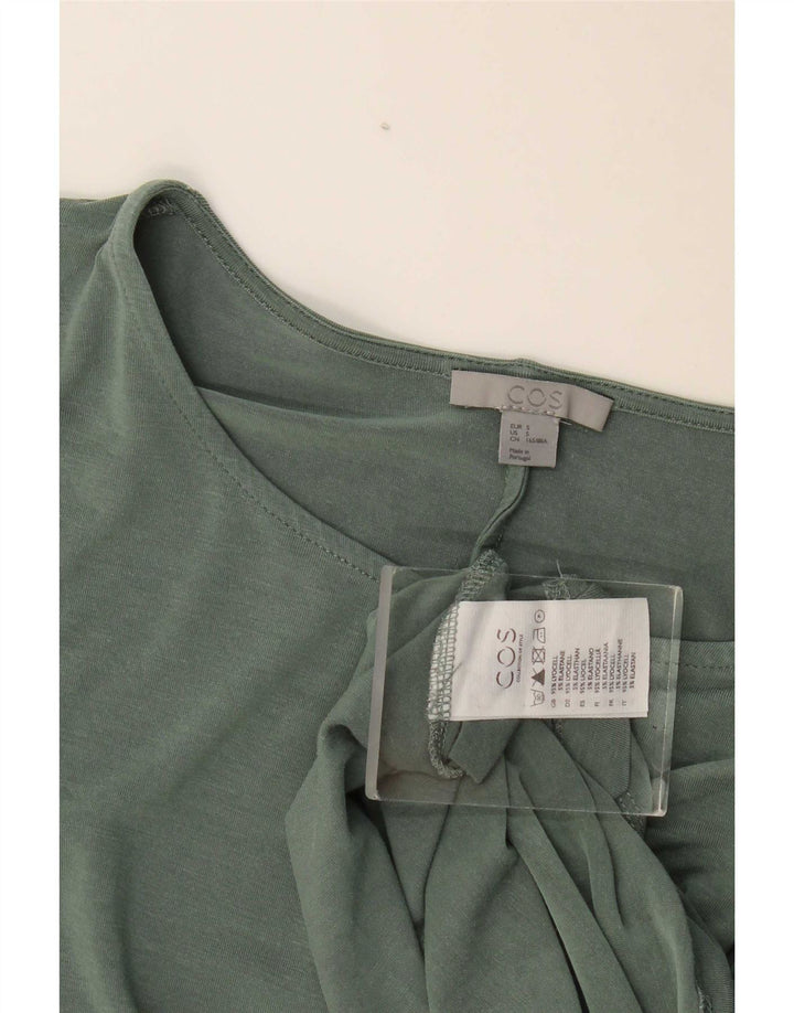 Cos Top oversize da donna a maniche lunghe UK 10 Small Green Lyocell