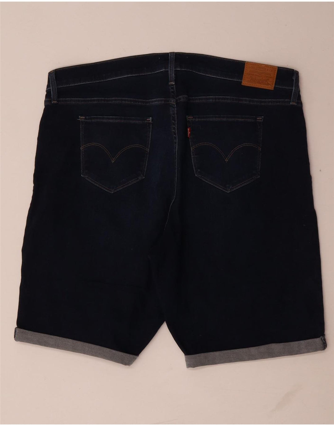 Pantaloncini di jeans Bermuda da donna Levi's US 18 2XL W40 Cotone blu