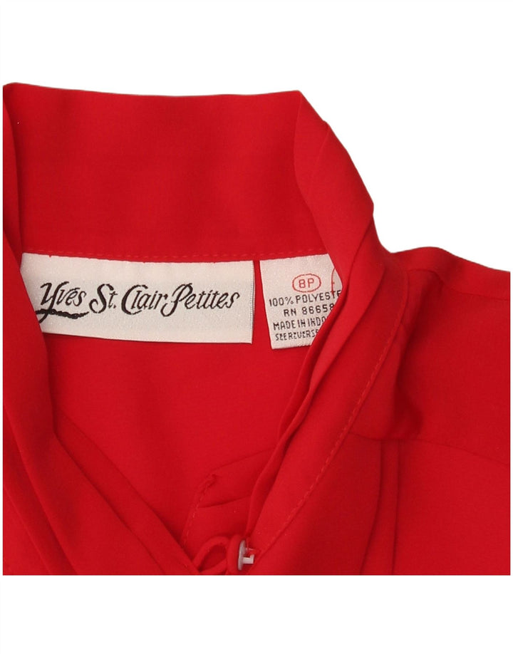 Yves St. Clair Petites Camicia da donna Camicetta US 8 Poliestere rosso medio