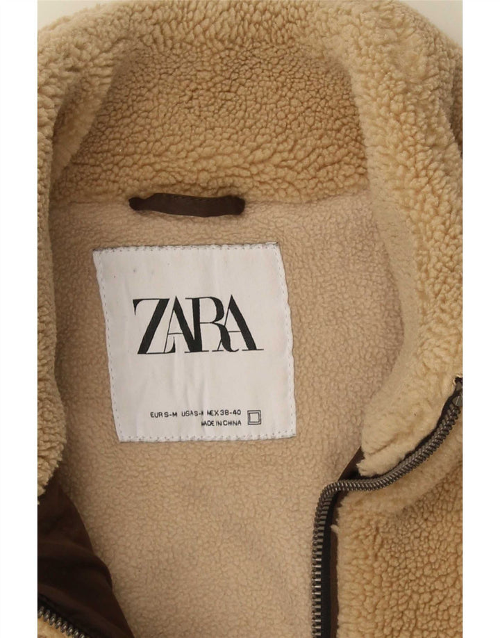 Giacca in pile Zara da uomo UK 38 Poliestere beige medio