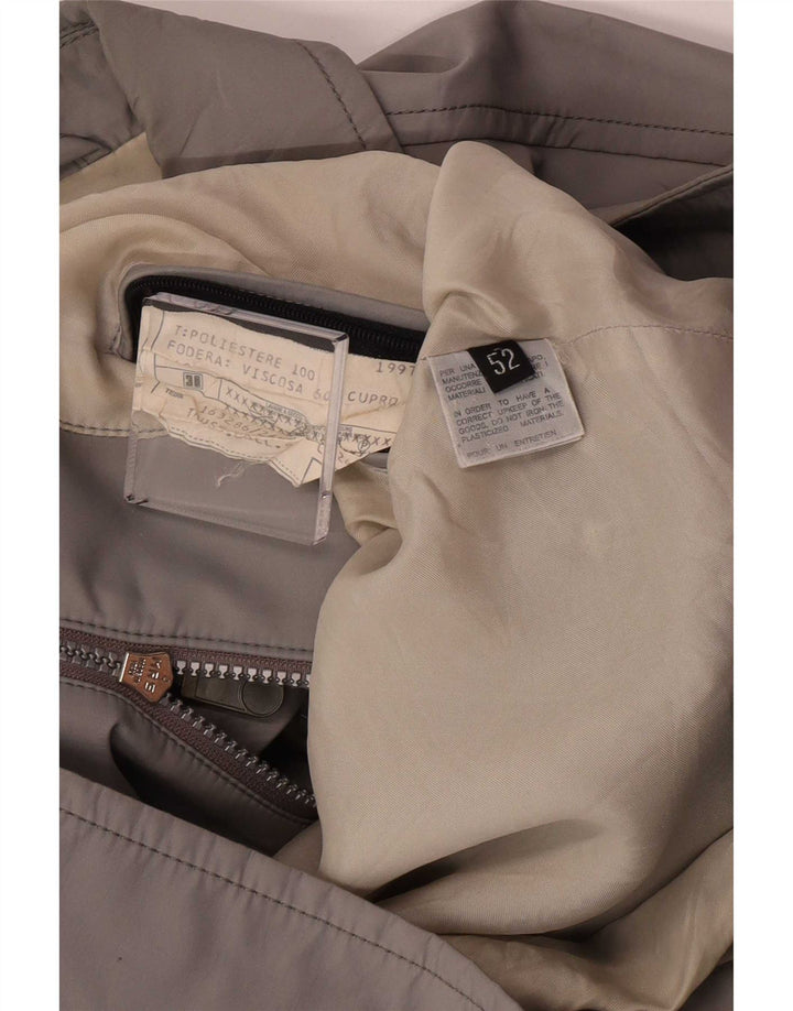 Giubbotto Bomber Uomo Trussardi IT 52 XL Grigio Poliestere Classico