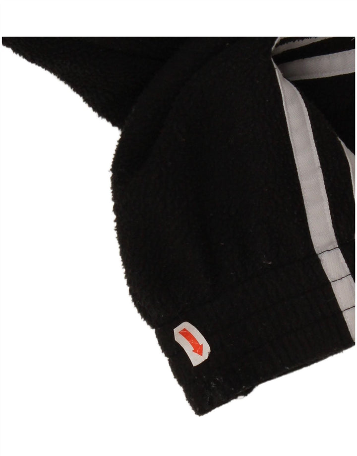 Maglione in pile oversize da donna con zip e collo Adidas UK 12 medio poliestere nero