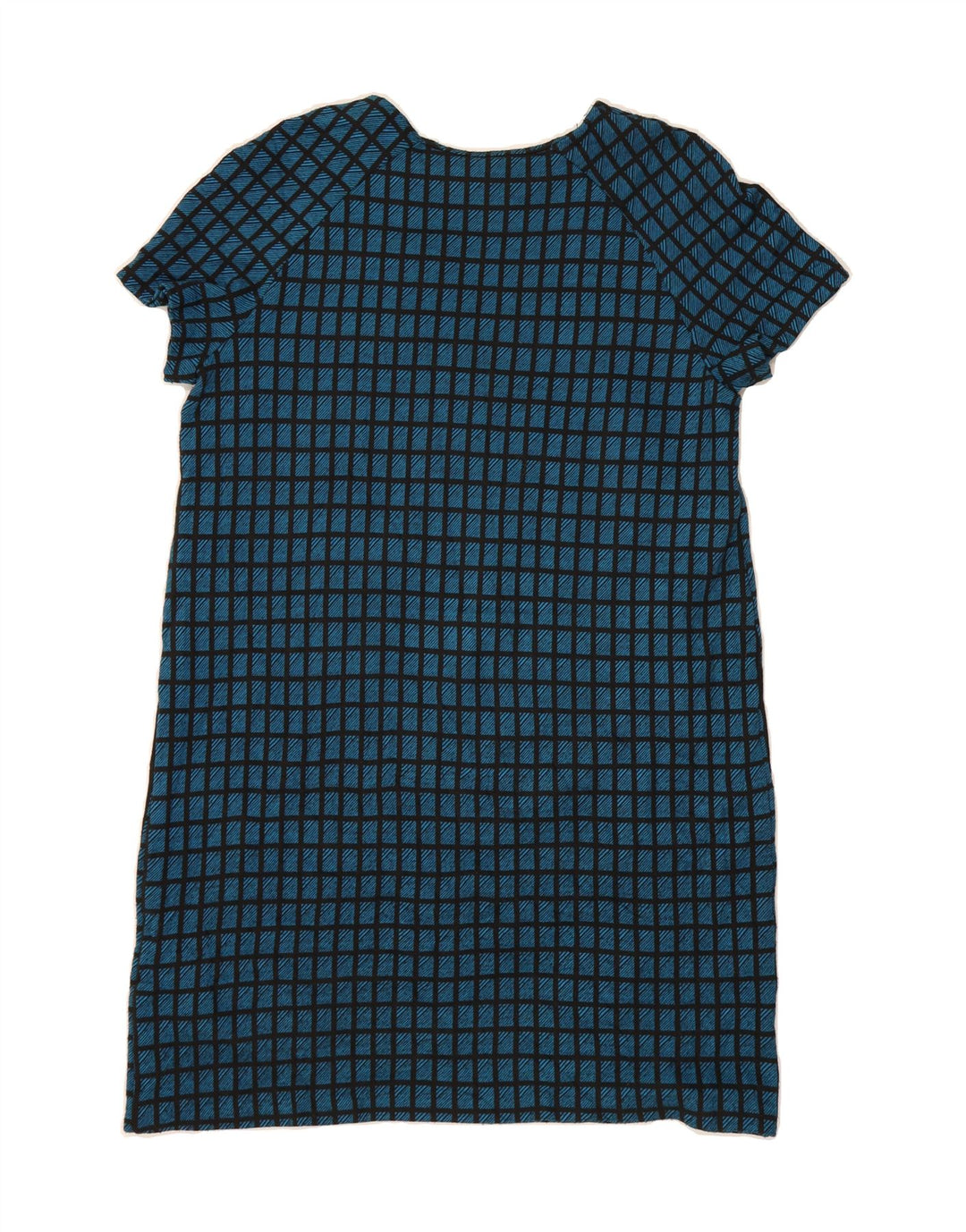 MARKS & SPENCER Womens Short Sleeves Shift Dress UK 16 Large Green Check Vintage Marks & Spencer and Second-Hand Marks & Spencer from Messina Hembry 