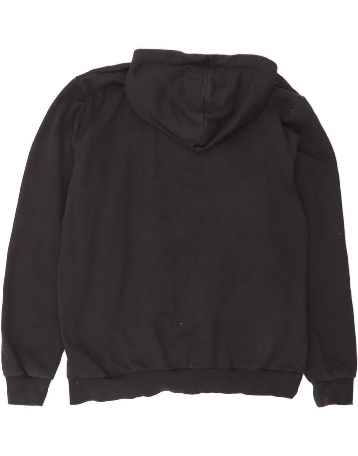 PUMA Mens Graphic Hoodie Jumper Large Black Cotton Vintage Puma and Second-Hand Puma from Messina Hembry 