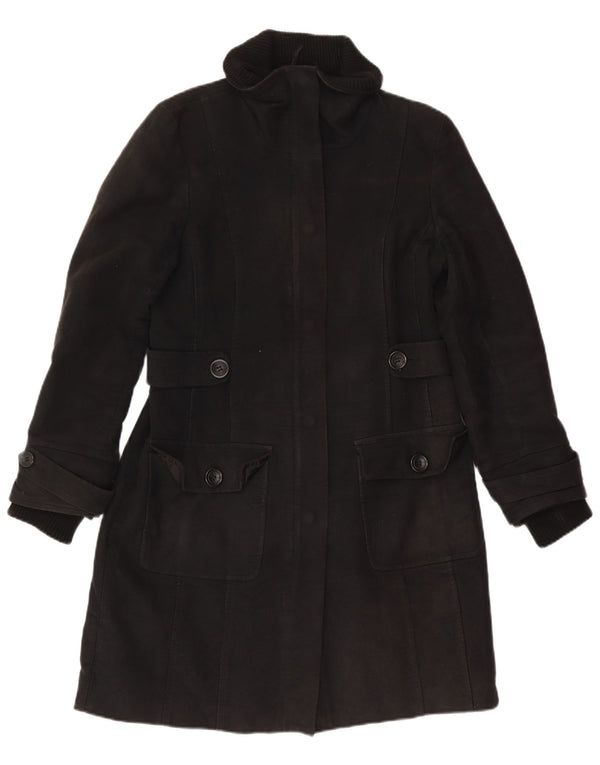 Cappotto giacca a vento da donna Oasis UK 12 cotone nero medio