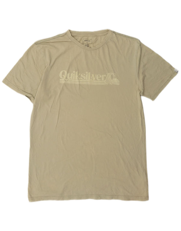 T-shirt grafica da uomo con vestibilità regolare Quiksilver, cotone medio kaki