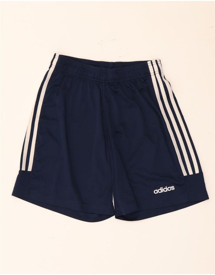 Pantaloncini sportivi da uomo Adidas medi in poliestere blu navy