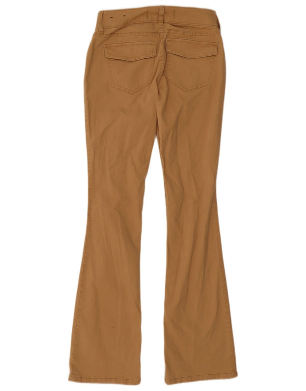 Hollister Womens Low Waist Bootcut Jeans US 00 2XS W23 L26 Beige Cotton