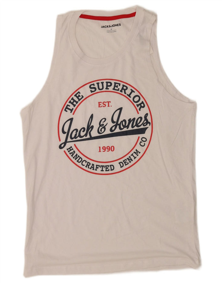 T-shirt grafica da uomo Jack & Jones Top in cotone bianco medio