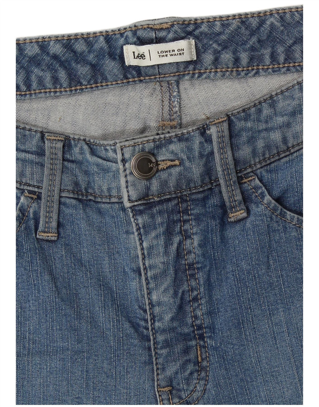 Jeans Capri a vita bassa da donna LEE W30 L17 Blu