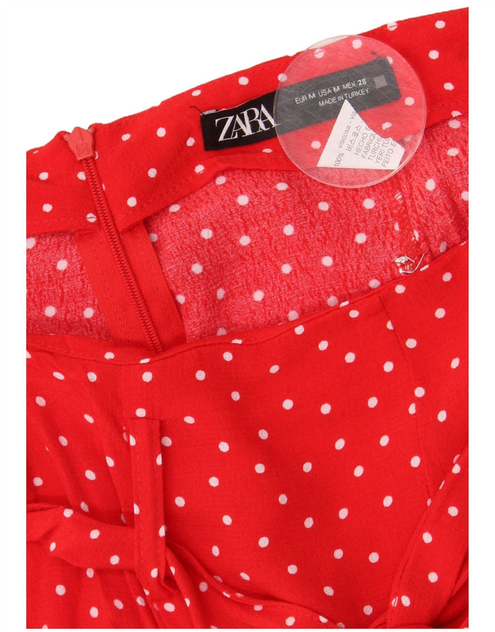 Minigonna Zara da donna media W28 viscosa maculata rossa
