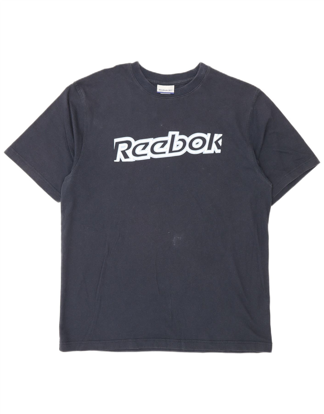 T-shirt grafica da uomo Reebok Top Large in cotone blu navy
