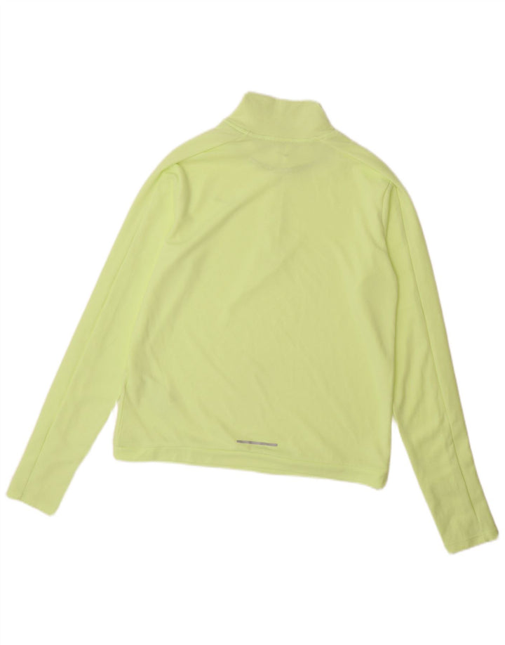 NIKE Womens Dri Fit Zip Neck Pullover Tracksuit Top UK 10 Small Green