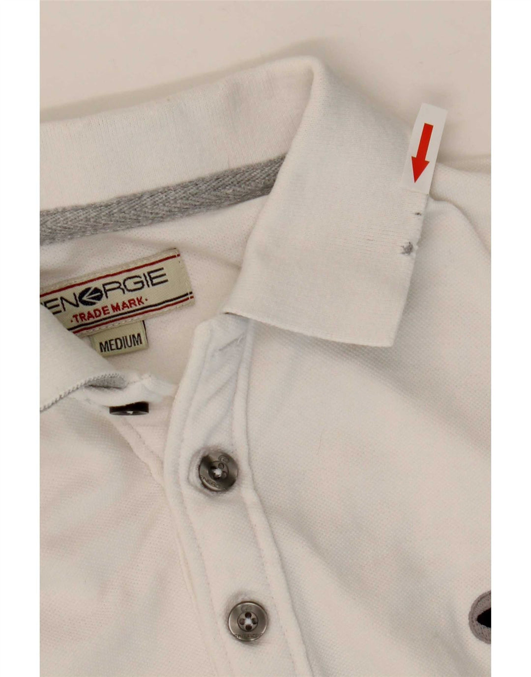 Polo da uomo a maniche lunghe Energie bianco medio