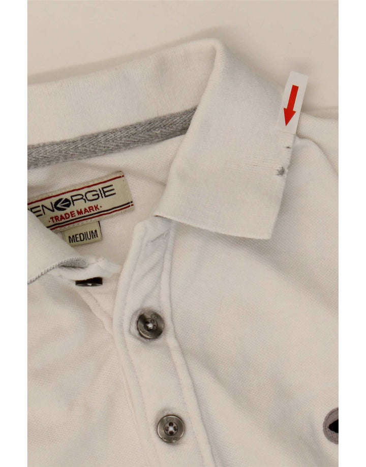 Polo da uomo a maniche lunghe Energie bianco medio