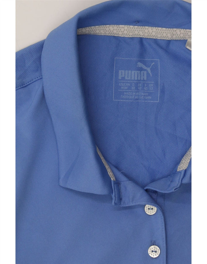 PUMA Womens Polo Shirt UK 12 Medium Blue Polyester Vintage Puma and Second-Hand Puma from Messina Hembry 
