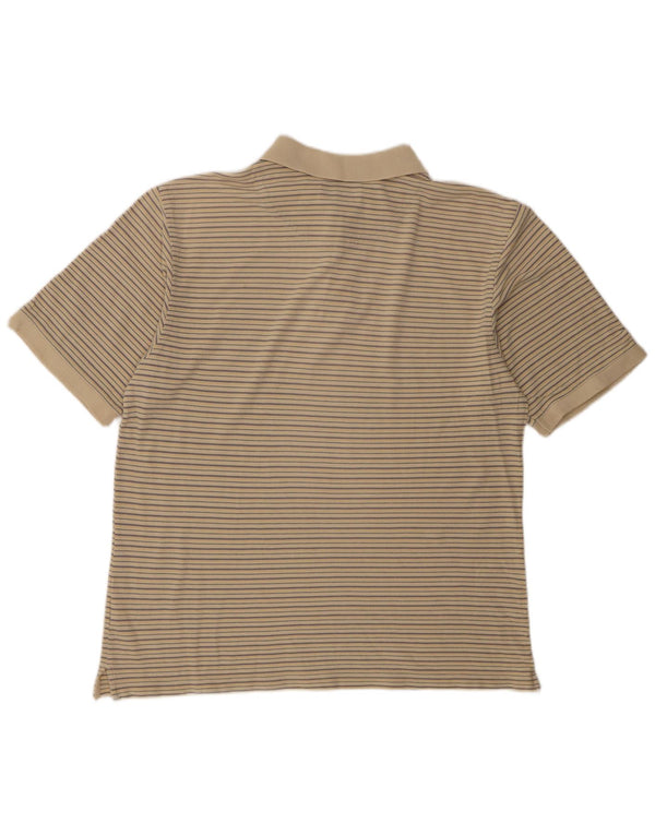 Polo da uomo Timberland grande in cotone a righe beige