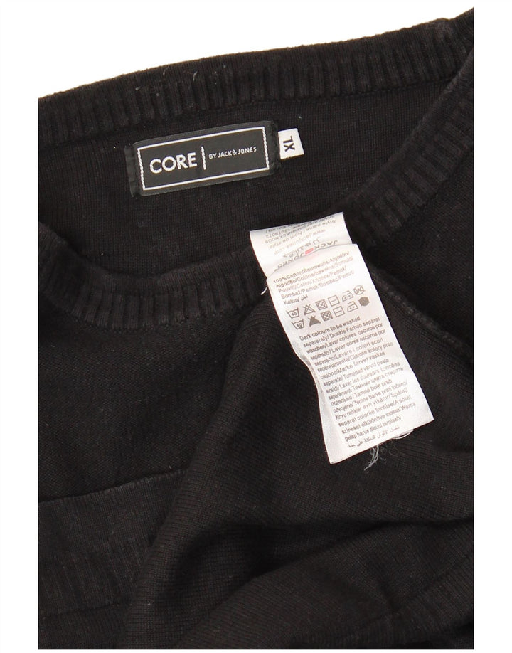 Maglione maglione girocollo da uomo Jack & Jones XL cotone nero