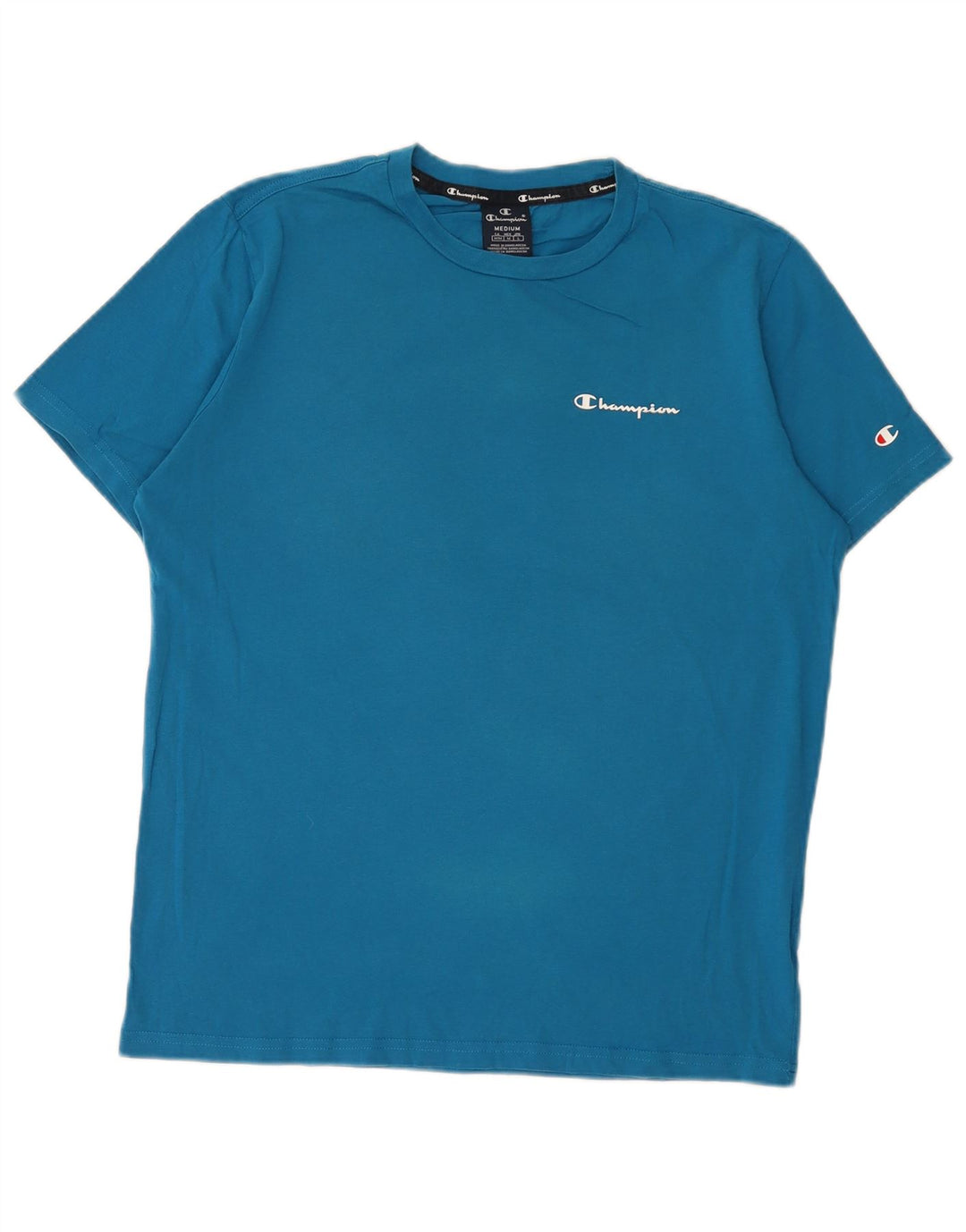 T-shirt da uomo CHAMPION Top in cotone blu medio