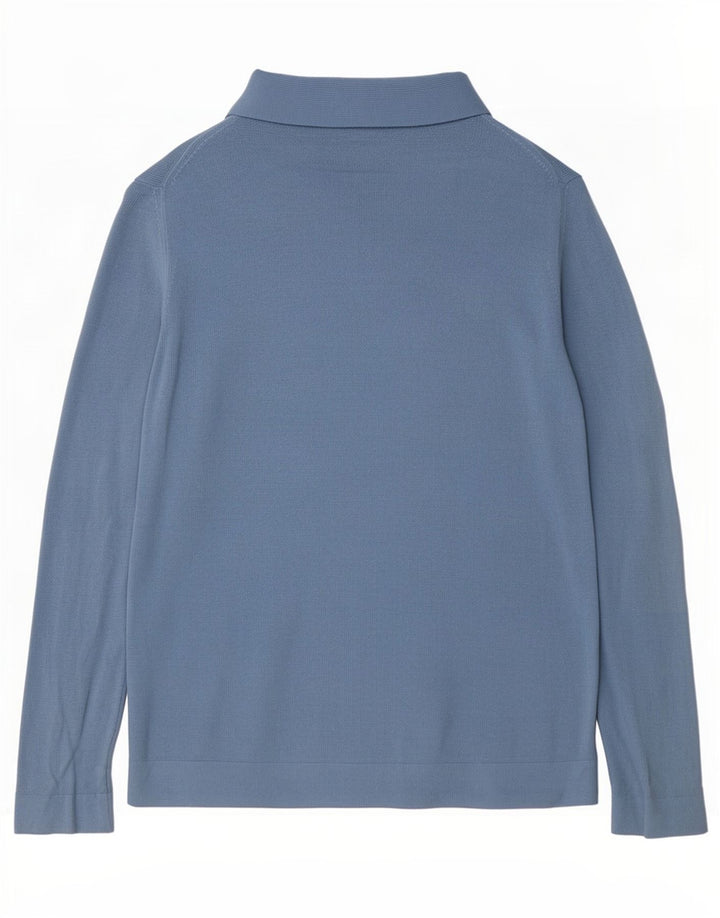 Maglione maglione a collo alto da donna Marks & Spencer UK 12 Blu medio