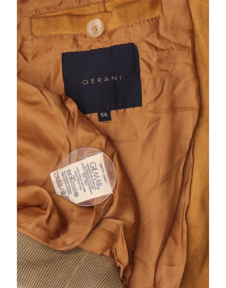 Giubbotto bomber in pelle scamosciata da uomo Gerani IT 56 3XL Pelle beige