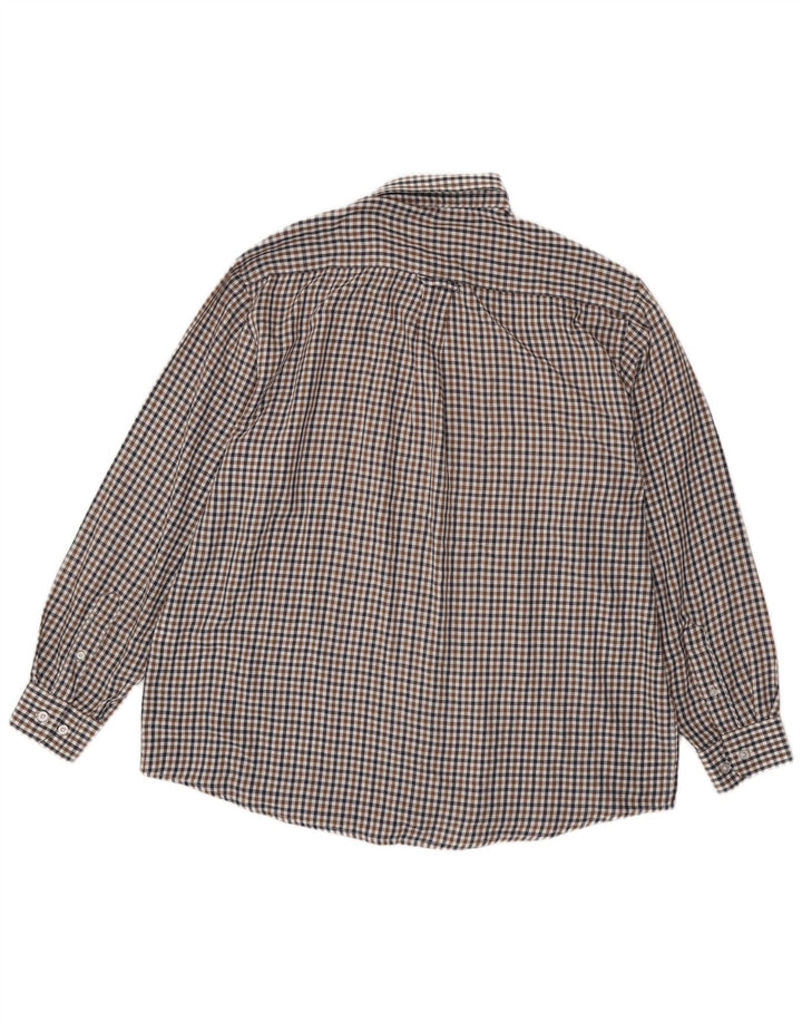 Camicia da uomo James Pringle XL Poliestere a quadri marrone