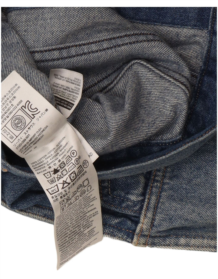 Gilet in denim corto da donna Levi's UK 12 cotone blu medio