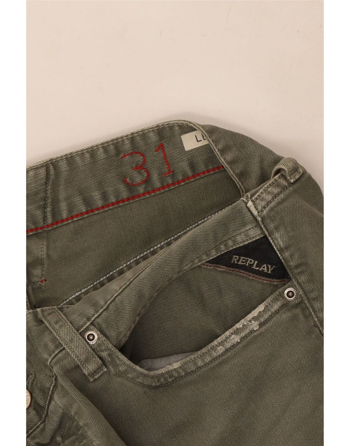 Replay Jeans slim Lenrick da uomo W31 L32 cotone kaki