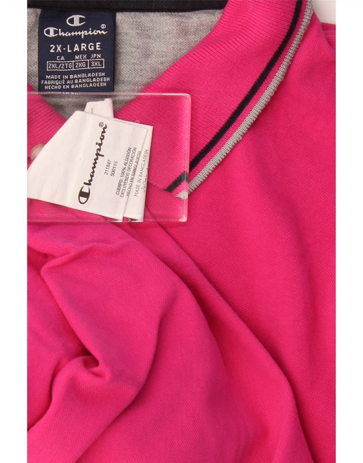 Polo da uomo CHAMPION 2XL cotone rosa