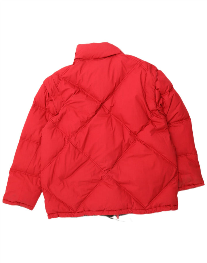 DIADORA Giacca imbottita reversibile da donna vestibilità ampia UK 16 Large Rossa